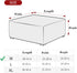 ANWUCHEN 18x30x25 inches, 0.45 lbs, Ottoman Cover - High Stretch Knitted Jacquard Fabric, Medium Beige, Square