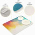 Watercolor Pattern Dish Drying Mat for Kitchen Counter, 18" x 16" Microfiber Absorbent Drying Pad, Heat-resistant