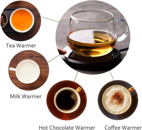 KRGMNHR Set, 2 13.5 oz Coffee Mug Warmer Smart Coffee Warmer for Desk Auto Shut Off, Cup Warmer for Office Home Use