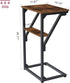 NEFROM Set 2, ET-D-BRW2 C-Shaped End Tables, Sofa TV Trays of Small Couch Side Table for Living Room, Bedroom, Bedside