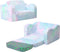MeMoreCool Glowing Pastel Rainbow Kids Chair, 2-in-1 Foldable Kids Couch and Kids