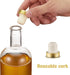 Set 6 6 oz, Mfacoy of Clear Glass Bottles, Reusable, T-Top Cap, Perfect for Wine, Oil, Vinegar, Kombucha, Beer, Water