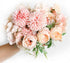 OHYGGE Tribe Glare Artificial Flower Silk Peony Bouquets, Set of 2 Hygrangea Carnations for Table Wedding Home
