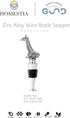 Homestia Giraffe Wine Stoppers - Stainless Steel Reusable Bottle Stopper with Silicone Seal