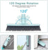 Affogato Floor Scrub Brush Bathroom Long Handle Bathtub Push Broom Shower Tile Grout Scrubber Rotatable Indoor Kitchen Crevice Cleaning Brush for Hard to Reach Areas - Light Blue 46.8inches Lengthen