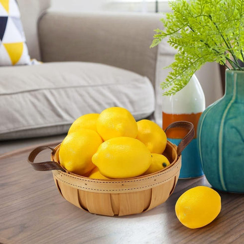 3.7 2.5 (12PCS) BigOtters Large Artificial Lemons, x Vivid Faux Lemons for Fake Fruit Bowls, Home Kitchen Decor, Party