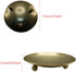 2Pcs Decorative Iron Plate Candle Holder Set - 4.33 Inch Elegant Gold Pedestal Stands for Home, Wedding, Birthday