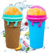 Slushie Maker Cup, Large Capacity Quick Frozen Smoothies Cup, Double Layer Squeeze Cup for Homemade Milk Shake