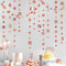 Rose Gold Number 21 Circle Dot Twinkle Star Garland Kit for Girls 21st Birthday Decoration, Metallic Hanging Streamer
