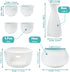 Set Set, 7 Set 1 1 1 4 Foraineam White Ceramic Sake with Warmer Pot, Japanese Style Porcelain Hot Saki Drink Bottle