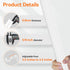 Curtain Rod Set for Windows 28 to 60 Inch, 5/8” White Heavy Duty Decorative Rod with Brackets for Kitchen and Bathroom