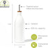 17 oz/500 ML Fox Run White Ceramic Oil Bottle, Olive Oil Dispenser With Pouring Spout and Cap