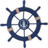 Rienar Nautical Ship Steering Wheel, 11" Diameter Wooden Beach Home Wall Décor