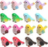 Wixine 16Pcs/Set Cute Little Bird Mini Animal Model, Miniature Landscape Ornament for Garden Bonsai