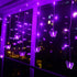 in,120 8 20FT Purple Butterfly Curtain Fairy Lights USB Plug LED Modes Firefly Twinkle Icicle String Lights with Remote