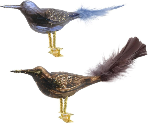 Department 56 Christmas Angel Ornament, Feathered Bird Clip, 2.5 inch (Set of 2)