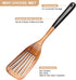 2 Pcs Best Wooden Spatula Set for Cooking, Slotted Turner and Flat Wood Wok Spatula