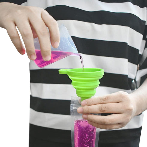yuntop 60 Pack Ice Pop Mold Bags & Funnel Disposable Ice Mold Bags for Freeze Yogurt Sticks Juice Fruit Candy DIY