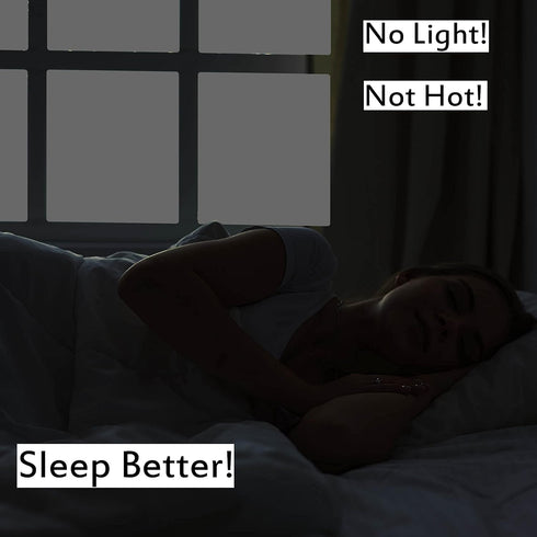 Blackout Window Films: 100% Light Blocking Window Cover for Bedroom, Opaque Static Cling Privacy Film, 78.7"x17.7"