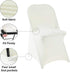 Ascoza 6 Pack Ivory Spandex Folding Chair Covers in Stretch Washable Fabric for Wedding, Party,Holidays,Celebration