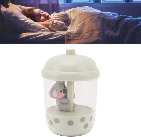 Portable USB Humidifier, Cool Mist Animal Humidifier, Matcha Mini Desktop Diffuser for Home, Bedroom, Office