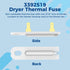 2024 Update Dryer Thermal Fuse WP3392519 Replacement for Whirlpool Maytag Dryer, 3 Pack, Replaces AP6008325 3388651
