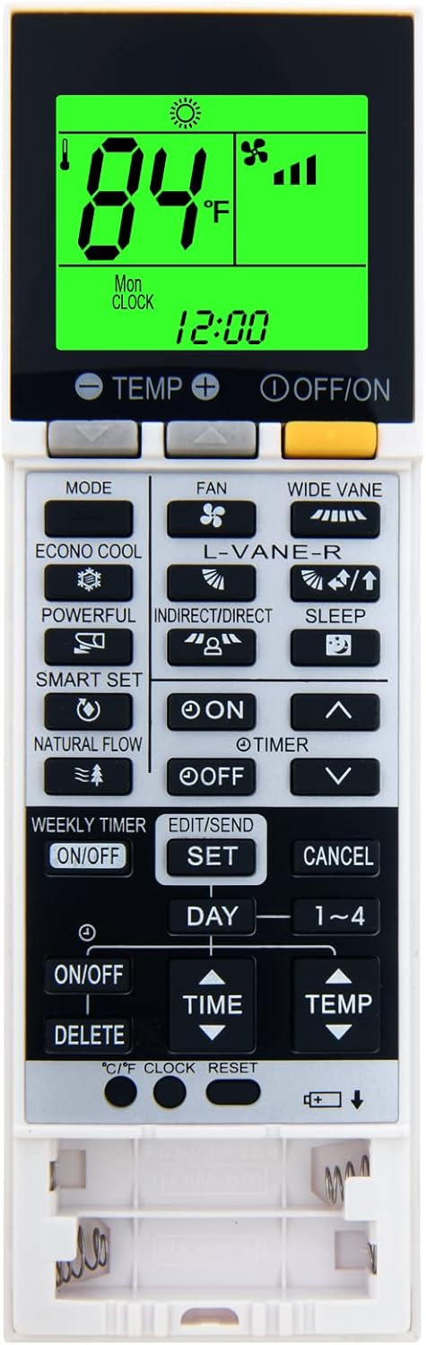 RCECAOSHAN Replacement for Mitsubishi Electric AC Remote Control SG15F SG15H SG162 PAR-SL100A-E