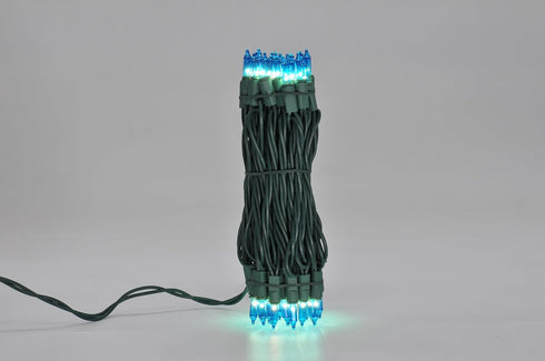 Brite Star Designer Series Mini Lights, 50 Lt, Blue, Green Wire