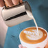 Zulay Kitchen Milk Frother Set, Latte Art Coffee Kit with Handheld Frother, Stainless Steel Pitcher & Coffee Art