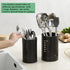 Berglander Kitchen Utensils Holder, 2 Pieces Black Stainless Steel Cutlery Holder for Countertop