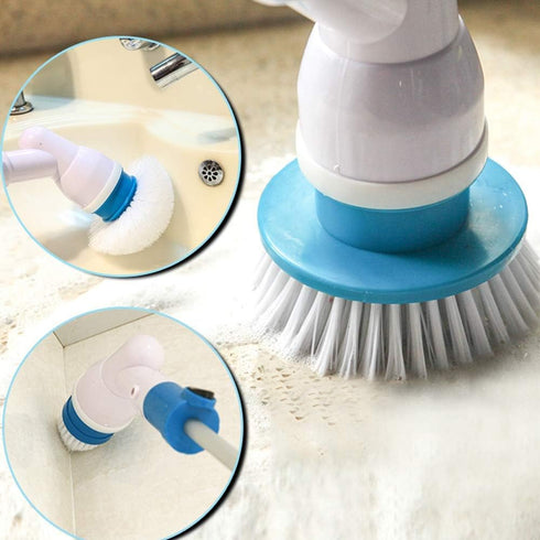 SUSIFT Set 3Flat,Dome,Corner Replacement Brush Heads for Hurricane Spin Scrubber with Multi-Function of and Adapter