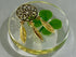 Real Four Leaf Clover Good Luck Pocket Token, 1.25” Preserved, Including Metal Ornament (Dream Catcher)