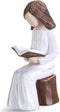 SIGUEJOR Reading Thinker Statue, Aesthetic Book Lover Gift for Women, Readers, Graduates, Students,