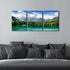 National Park Pictures for Living Room - Alps Sunset Lake Tree Landscape Canvas Artwork, 36" Wx16 H