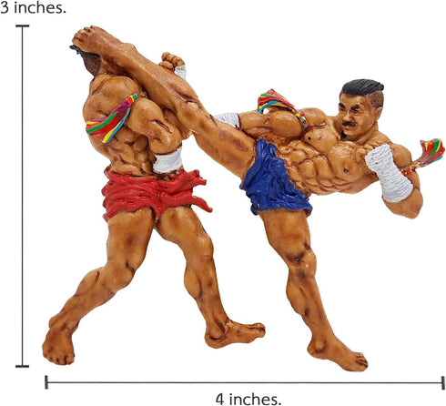 4" Muay Thai Jorakae Fad Hang or Crocodile Sweeps Its Tail Basic Movement Muaythai Boxing Martial Arts 3D Resin Fridge Magnet Souvenir Refrigerator Magnets Decorative Collectibles Gifts