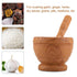 Premium Manual Mortar and Pestle Set, PP Pestle & Mortar Spice Grinder, Kitchen Bowl Smashing Tools (Wood Color)