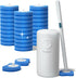 Newlonis Disposable Toilet Brush with 32 Refills, Wall-Mounted Toilet Bowl Cleaning Wand,