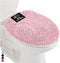 GORILLA GRIP Soft Chenille Bathroom Toilet Lid Cover - Machine Washable, Light Pink, Fits Most Lids, 19.5x18.5