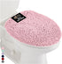 GORILLA GRIP Soft Chenille Bathroom Toilet Lid Cover - Machine Washable, Light Pink, Fits Most Lids, 19.5x18.5