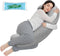 TranquilRelax C Shaped Body Pillow for Side Sleepers, Memory Foam Long Pillow for