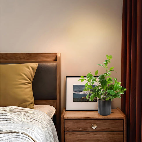 EZBOHO 16 inch Artificial Plants Indoor Realistic Touching Evergreen Leaf Fake Plant with Creamic Black Pot for Home