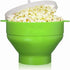Silicone Popcorn Bowl, Microwave Silicone Hot Air Popcorn Popper Bowl with Handle Lid for Home