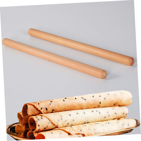 PRETYZOOM 2pcs Ice Cream Waffle Cone Roller Set, Krumkake Pastry Making Tool for DIY Omelets