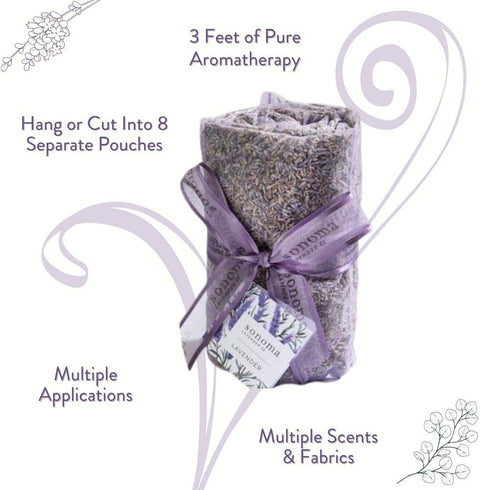 Sonoma Lavender Dried Lavender Sachets by The Yard, Natural Air Freshener for Home, Car, Room, Closet
