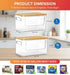 2 Pack 13-33 Stackable Trash Bag Dispenser with Wooden Top for Large & Extra-Large Rolls Garbage Bag Holder for Gallon