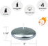 3 Inch Metallic Silver Floating Candles