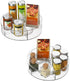 Slideep Lazy Susan Plastic Turntable, Divided Spinner for Kitchen Cabinet, Pantry, Fridge, Fully Rotating Organizer for
