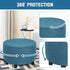 XJHKG M(24-29in)) Ottoman Slipcovers Velvet Round Sofa Stretch Bedroom Furniture Footstool Protect Covers (Color :