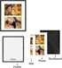 Frametory 8x10 Aluminum Collage Picture Frame, Displays Two 4x6 Pictures, Real Glass Front, Black (1 Pack)