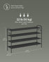 4-Tier 4 24 Closet, SONGMICS Shoe Rack, Shoe Organizer, Fabric Shoe Shelf Storage with Hooks, Holds up to Pairs